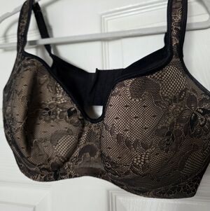 Cacique Bra 40DDD Lace Lined Full Coverage Underwire Adjustable
